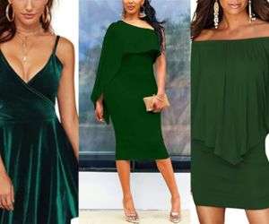 Accesorios para vestidos color verde esmeralda