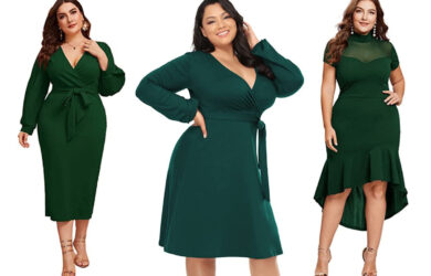 Lindos vestidos para gorditas verde esmeralda