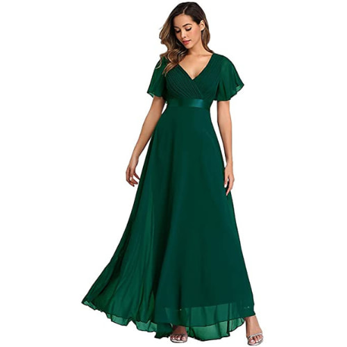 Vestidos de fiesta largos color verde esmeralda 