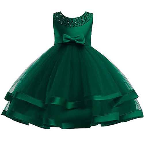 Vestidos esmeralda para niñas pajecitas 