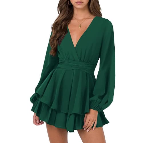 Vestidos graduación casuales verde esmeralda