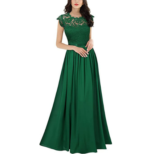 Vestidos largos verde esmeralda para la noche