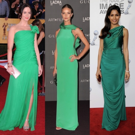 Vestidos verde esmeralda para morenas