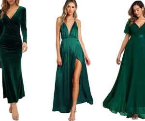 Vestidos verde esmeralda largos