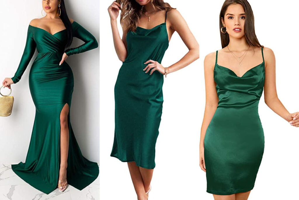 lindos Vestidos de Noche Color Verde Esmeralda