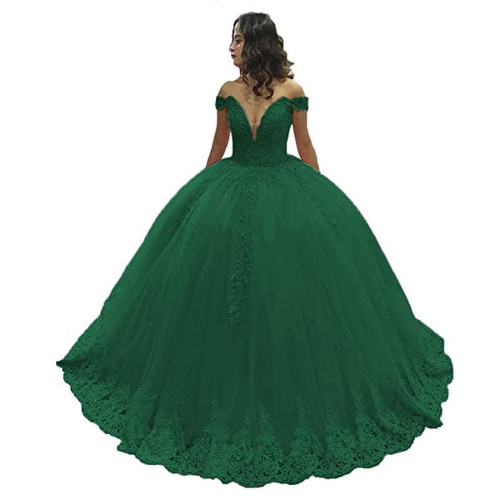 vestidos de 15 color esmeralda