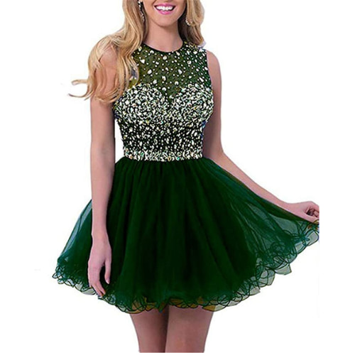 💚 Vestidos de 15 años color Verde Esmeralda 2023