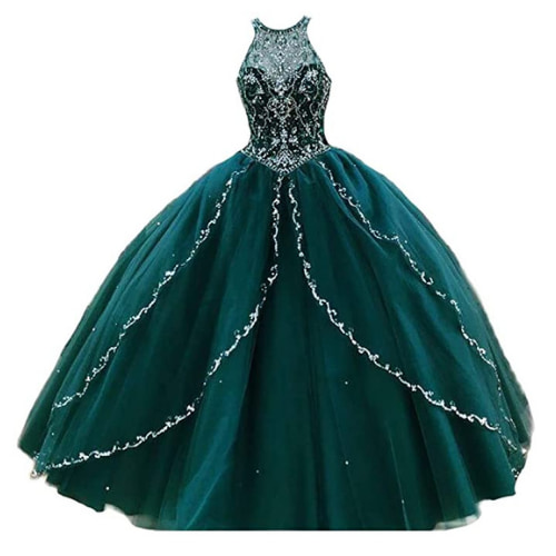 vestidos de quinceañera color verde esmeralda